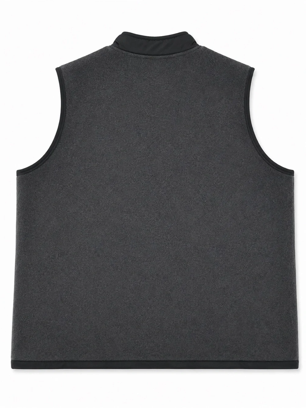 The North Face Men's Dark Charcoal Fleece Vest with Zip Pockets